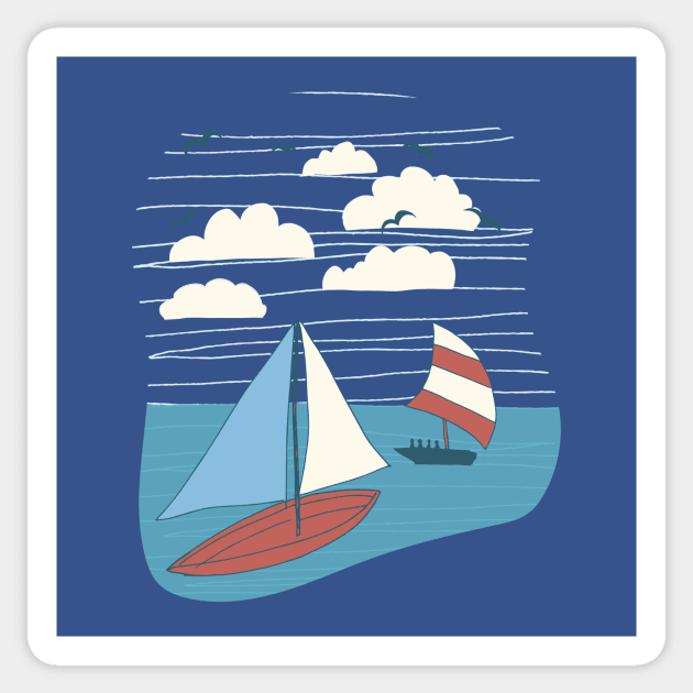 Sail Away! Sticker by SWON Design